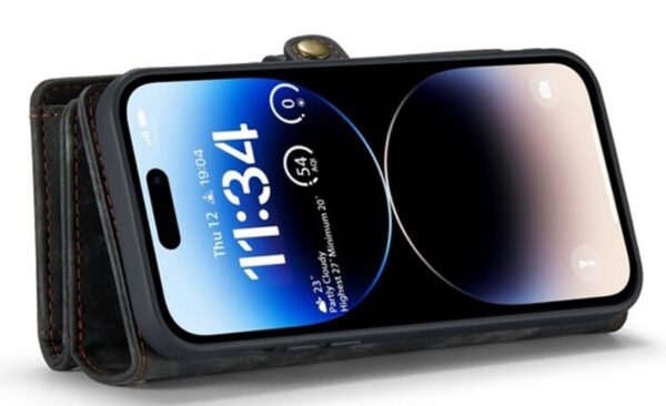 CaseMe 008 iPhone 15 Pro Max Detachable Multifunctional Θήκη Βιβλίο - Black