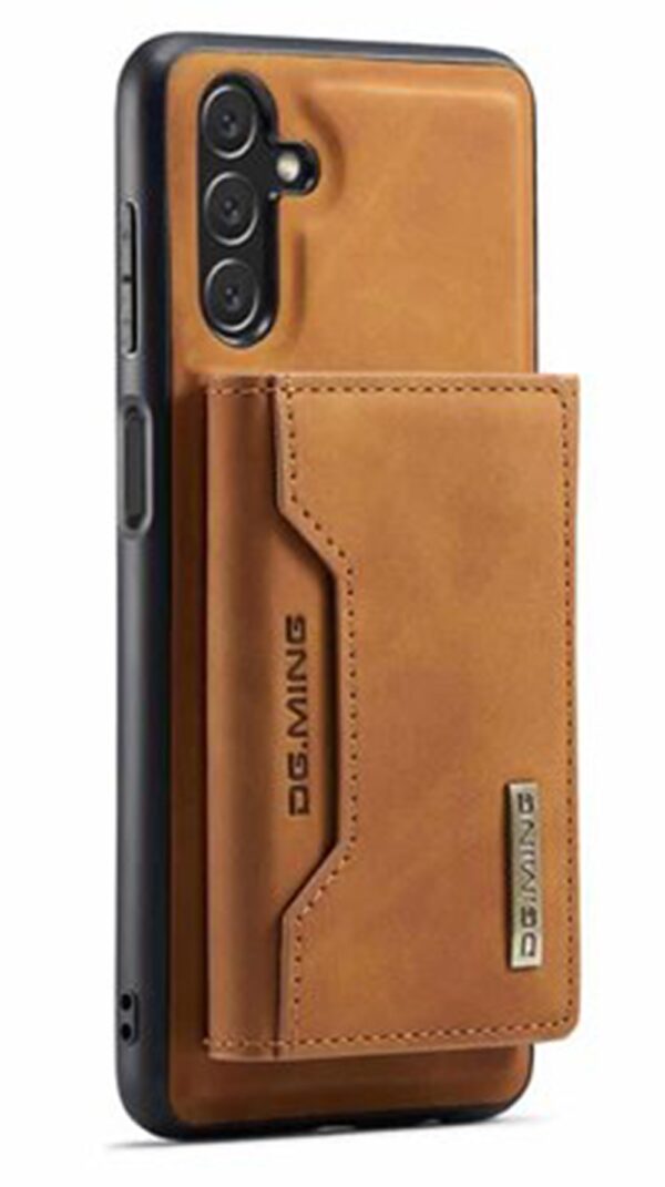 DG.MING M2 Series Samsung Galaxy A35 5G 3-Fold Wallet Card Θήκη Δερματίνης - Brown