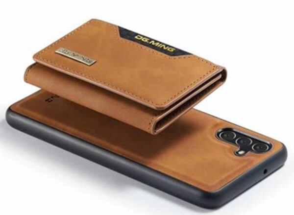 DG.MING M2 Series Samsung Galaxy A35 5G 3-Fold Wallet Card Θήκη Δερματίνης - Brown