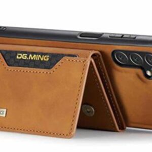 DG.MING M2 Series Samsung Galaxy A35 5G 3-Fold Wallet Card Θήκη Δερματίνης - Brown
