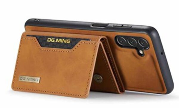 DG.MING M2 Series Samsung Galaxy A35 5G 3-Fold Wallet Card Θήκη Δερματίνης - Brown