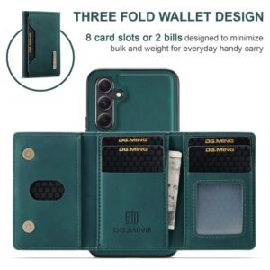 DG.MING M2 Series Samsung Galaxy A35 5G 3-Fold Wallet Card Θήκη Δερματίνης - Green
