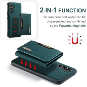 DG.MING M2 Series Samsung Galaxy A35 5G 3-Fold Wallet Card Θήκη Δερματίνης - Green