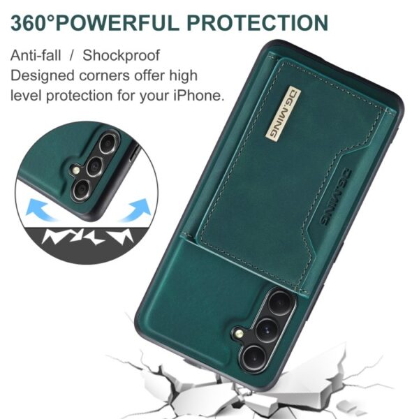 DG.MING M2 Series Samsung Galaxy A35 5G 3-Fold Wallet Card Θήκη Δερματίνης - Green