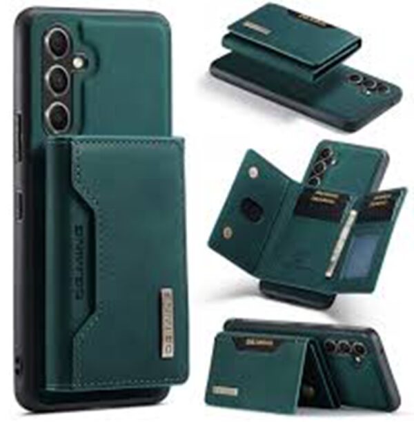 DG.MING M2 Series Samsung Galaxy A35 5G 3-Fold Wallet Card Θήκη Δερματίνης - Green