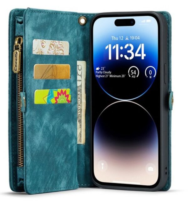 CaseMe 008 iPhone 15 Pro Max Detachable Multifunctional Θήκη Βιβλίο - Blue