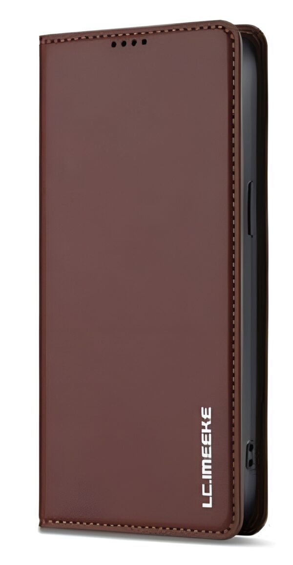 LC.IMEEKE iPhone 16e Flip Vintage Θήκη Βιβλίο - Dark Brown