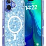 Techsuit iPhone 16 MagSafe Sparkly Glitter Θήκη Σιλικόνης - Blue