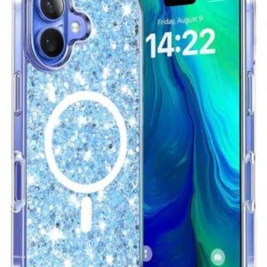 Techsuit iPhone 16 MagSafe Sparkly Glitter Θήκη Σιλικόνης - Blue