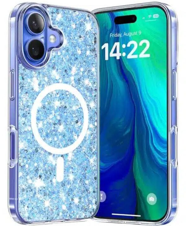 Techsuit iPhone 16 MagSafe Sparkly Glitter Θήκη Σιλικόνης - Blue