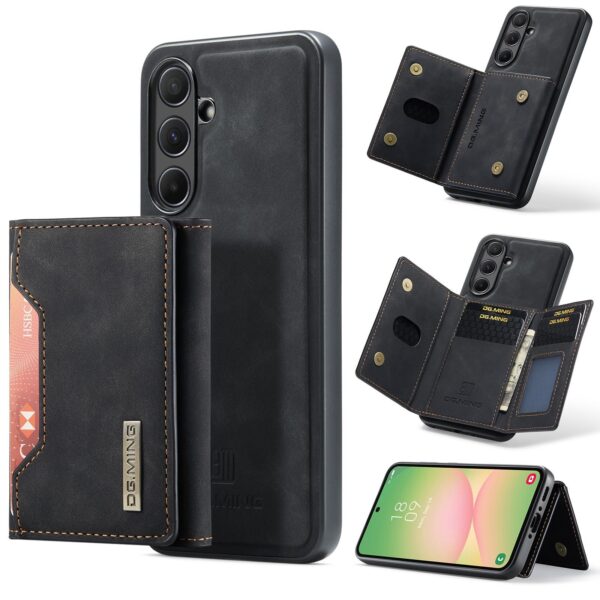DG.MING M2 Series Samsung Galaxy A35 5G 3-Fold Wallet Card Θήκη Δερματίνης - Black