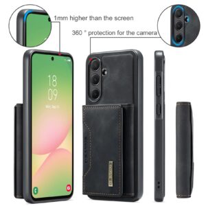 DG.MING M2 Series Samsung Galaxy A35 5G 3-Fold Wallet Card Θήκη Δερματίνης - Black