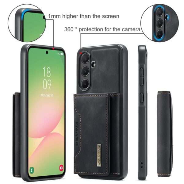 DG.MING M2 Series Samsung Galaxy A35 5G 3-Fold Wallet Card Θήκη Δερματίνης - Black