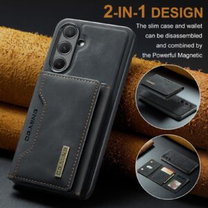 DG.MING M2 Series Samsung Galaxy A35 5G 3-Fold Wallet Card Θήκη Δερματίνης - Black