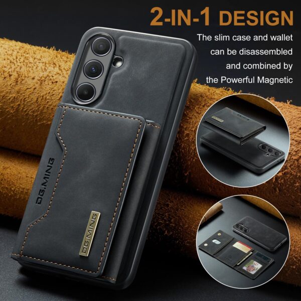 DG.MING M2 Series Samsung Galaxy A35 5G 3-Fold Wallet Card Θήκη Δερματίνης - Black