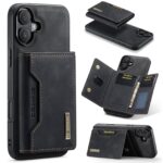 DG.MING iPhone 16 M2 Series 3-Fold Wallet Card Θήκη Δερματίνης - Black