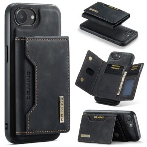 DG.MING M2 Series iPhone 16e 3-Fold Wallet Card Θήκη Δερματίνης - Black