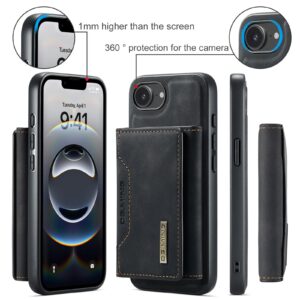 DG.MING M2 Series iPhone 16e 3-Fold Wallet Card Θήκη Δερματίνης - Black
