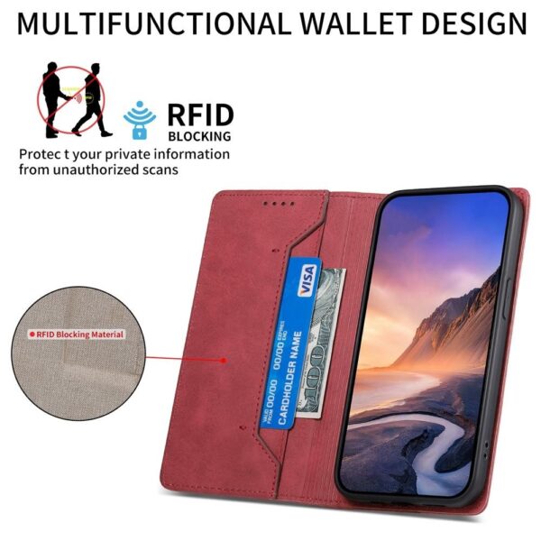 Tel1 Xiaomi Redmi A5 Magnet Horizontal Θήκη Βιβλίο - Dark Red