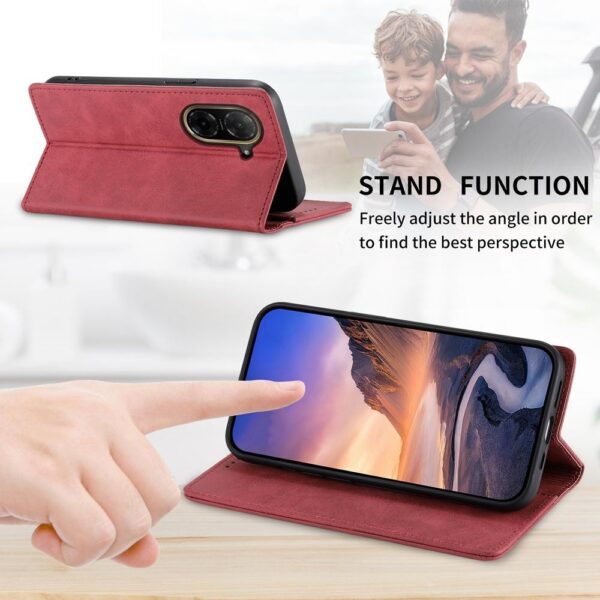 Tel1 Xiaomi Redmi A5 Magnet Horizontal Θήκη Βιβλίο - Dark Red