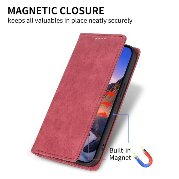 Tel1 Xiaomi Redmi A5 Magnet Horizontal Θήκη Βιβλίο - Dark Red