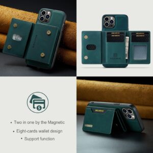 DG.MING M2 Series iPhone 15 Pro 3-Fold Wallet Card Θήκη Δερματίνης - Green