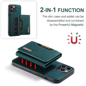 DG.MING M2 Series iPhone 15 Pro 3-Fold Wallet Card Θήκη Δερματίνης - Green