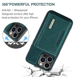 DG.MING M2 Series iPhone 15 Pro 3-Fold Wallet Card Θήκη Δερματίνης - Green