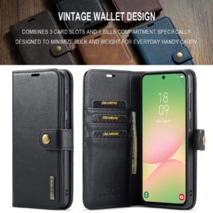 DG.MING Samsung Galaxy A56 5G 2-in-1 Detachable Wallet Θήκη Βιβλίο Δερματίνης - Black