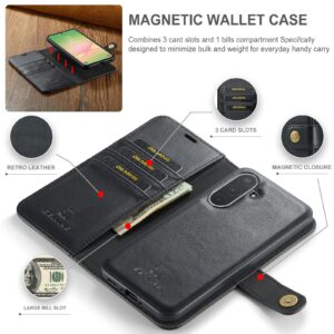 DG.MING Samsung Galaxy A56 5G 2-in-1 Detachable Wallet Θήκη Βιβλίο Δερματίνης - Black