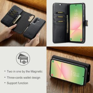 DG.MING Samsung Galaxy A56 5G 2-in-1 Detachable Wallet Θήκη Βιβλίο Δερματίνης - Black