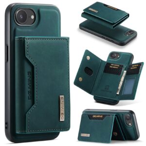 DG.MING M2 Series iPhone 16e 3-Fold Wallet Card Θήκη Δερματίνης - Green