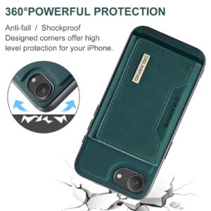 DG.MING M2 Series iPhone 16e 3-Fold Wallet Card Θήκη Δερματίνης - Green