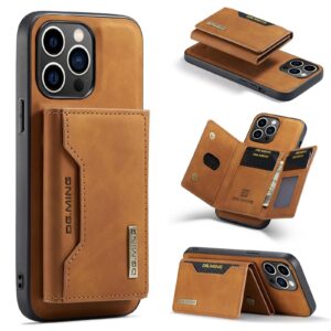 DG.MING M2 Series iPhone 15 Pro 3-Fold Wallet Card Θήκη Δερματίνης - Brown