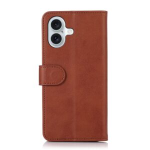 Tel1 iPhone 16 Magnetic Book Θήκη Βιβλίο - Brown