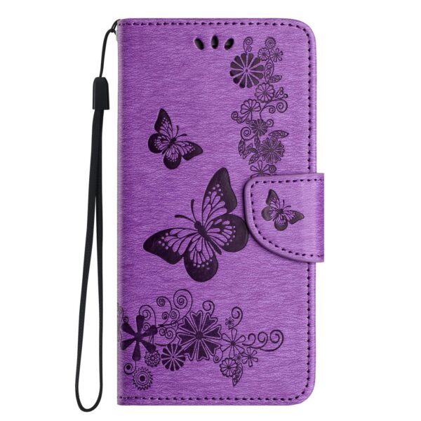 Tel1 iPhone 16e Butterfly Flowers Θήκη Βιβλίο - Purple Tel1 iPhone 16e Butterfly Flowers Θήκη Βιβλίο - Purple