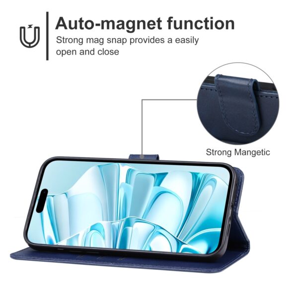 Tel1 iPhone 16 Magnetic Book Θήκη Βιβλίο - Blue