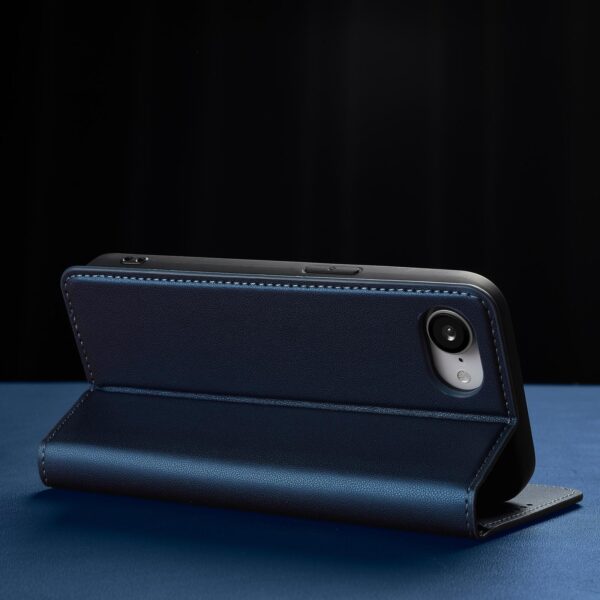 LC.IMEEKE iPhone 16e Flip Vintage Θήκη Βιβλίο - Blue