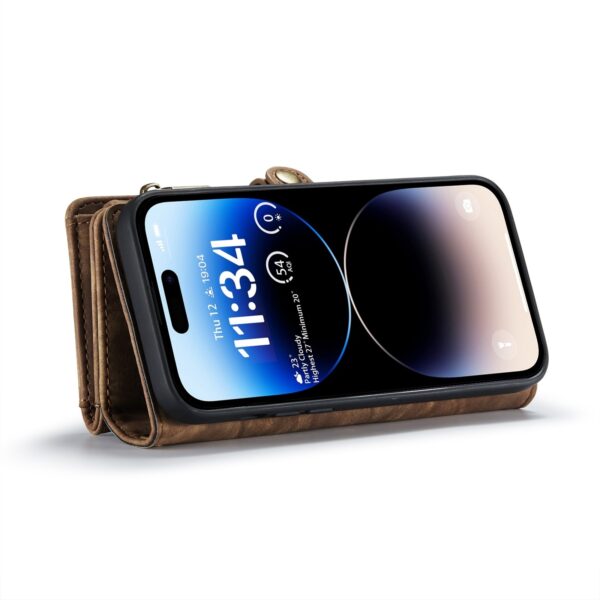 CaseMe 008 iPhone 15 Pro Max Detachable Multifunctional Θήκη Βιβλίο - Brown