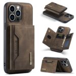 DG.MING M2 Series iPhone 15 Pro Max 3-Fold Wallet Card Θήκη Δερματίνης - Dark Brown