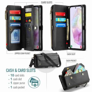 CaseMe 008 Samsung A35 5G Detachable Multifunctional Θήκη Βιβλίο - Black