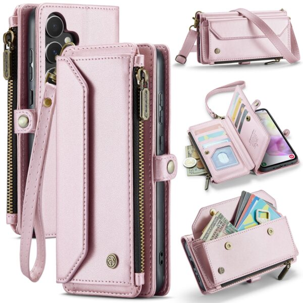 CaseMe 008 Samsung A35 5G Detachable Multifunctional Θήκη Βιβλίο - Pink