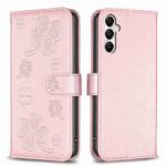Tel1 Samsung A35 5G Flowers Book Θήκη Βιβλίο - Pink