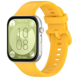 Λουράκι Huawei Fit 4 Pro / 4 / 3 Silicone Solid Color - Yellow