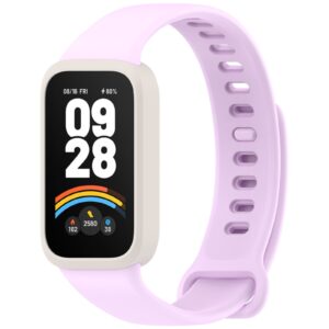 Λουράκι Xiaomi Redmi Band 3 / Smart Band 9 Active Silicone Solid Color - Lilac Grey