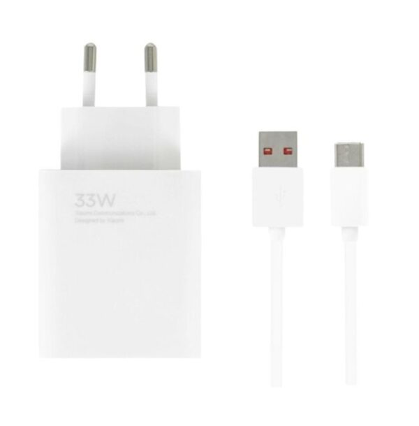 Xiaomi Φορτιστής με Θύρα USB-A και Καλώδιο USB-C 33W Λευκός