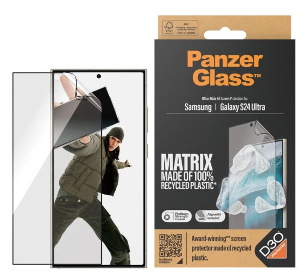 Samsung Galaxy S24 Ultra 5G Προστασία Οθόνης με Μαύρο Περίγραμμα Panzer Glass® Full Face Tempered Glass