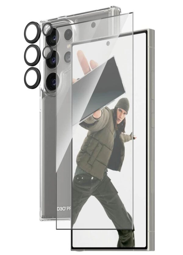 Samsung Galaxy S24 Ultra 5G Προστασία Οθόνης με Μαύρο Περίγραμμα Panzer Glass® Full Face Tempered Glass