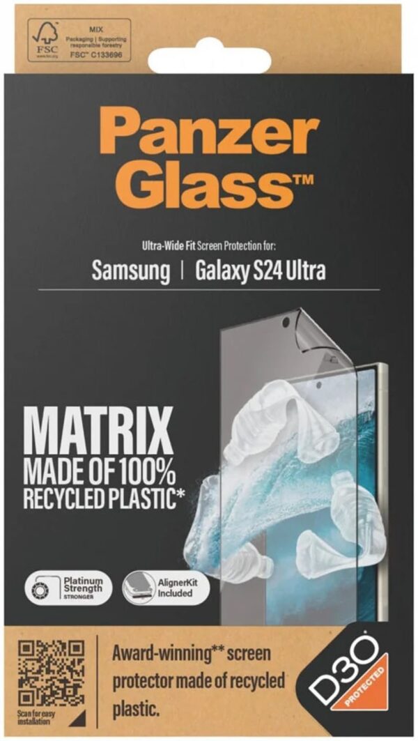 Samsung Galaxy S24 Ultra 5G Προστασία Οθόνης με Μαύρο Περίγραμμα Panzer Glass® Full Face Tempered Glass