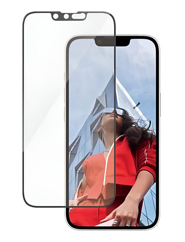iPhone 14 / 13 / 13 Pro / 16e Προστασία Οθόνης με Μαύρο Περίγραμμα Panzer Glass® Full Face Tempered Glass